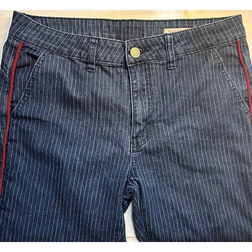 Low rise pinstripe pants